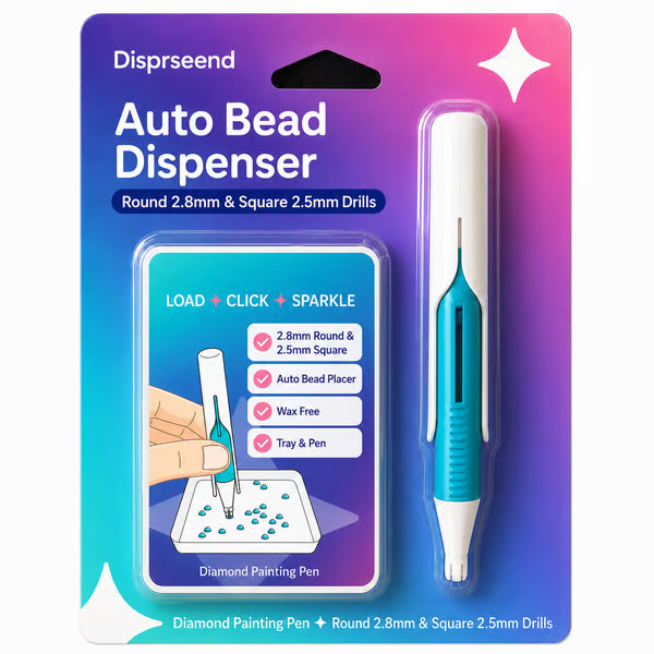 🔥 Last Day 49% OFF – 💎 Automatic Diamond Painting Bead Dispenser Pen & Tray Set