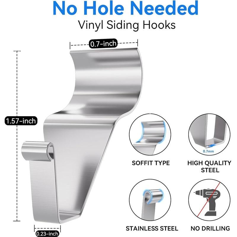 🔥 Heavy-Duty Vinyl Siding Hooks Hanger(10PCS-Pack)