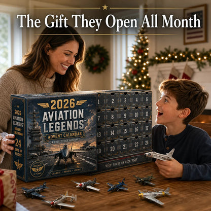 🎄LAST DAY 49% OFF -💥2026 Aviation Legends 24-Day Aircraft Advent Calendar – 24 Collectible Airplane Surprises for Aviation Fans