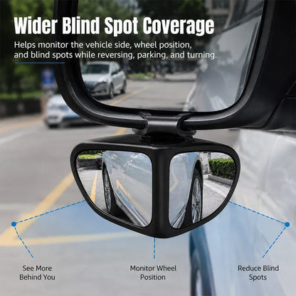 🚗 360° Blind Spot Wide-Angle Rearview Mirror