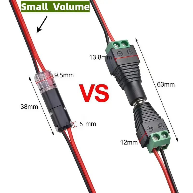 ✨🔥Double-Wire Plug-in Connector Led Light Strip Connectors 2 Pin