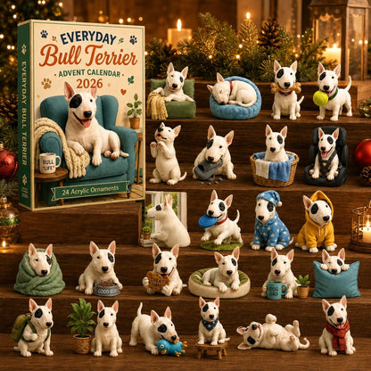 🎄Last Day 49% OFF –✨Everyday Bull Terrier Advent Calendar 2026 - 24-Day Festive Countdown