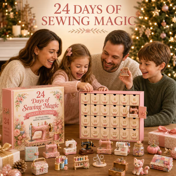⏳ Last Day 49% OFF – 🧵24 Days Of Sewing Magic Advent Calendar | 24 Sewing-Inspired Miniatures for Craft Lovers, Quilters & Handmade Enthusiasts 🎁
