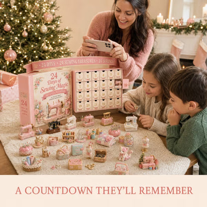 ⏳ Last Day 49% OFF – 🧵24 Days Of Sewing Magic Advent Calendar | 24 Sewing-Inspired Miniatures for Craft Lovers, Quilters & Handmade Enthusiasts 🎁