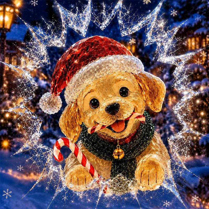 Crystal Santa Claus Window Decoration