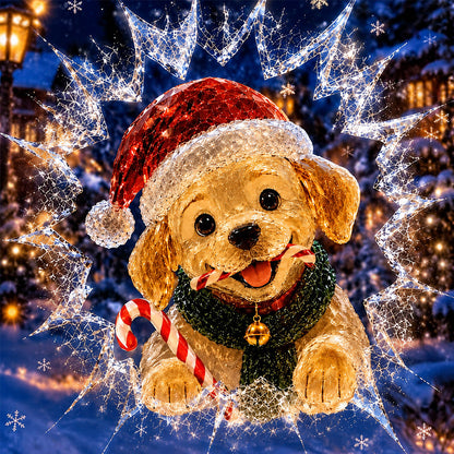 Crystal Santa Claus Window Decoration