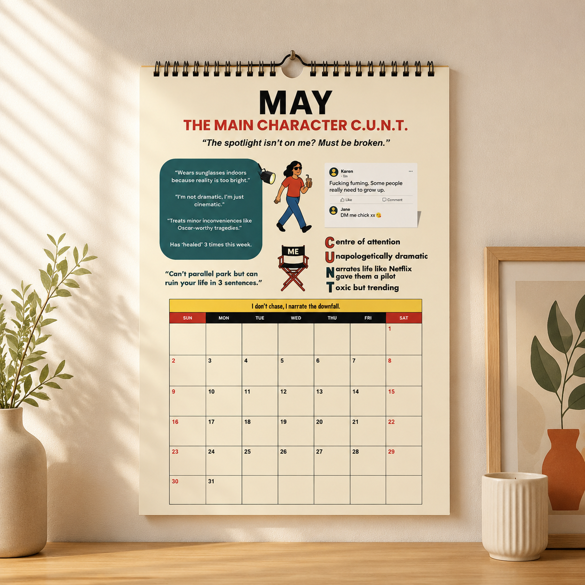 🔥The C.U.N.T. 2027 Wall Calendar – 12 Months of Pure Unfiltered Chaos
