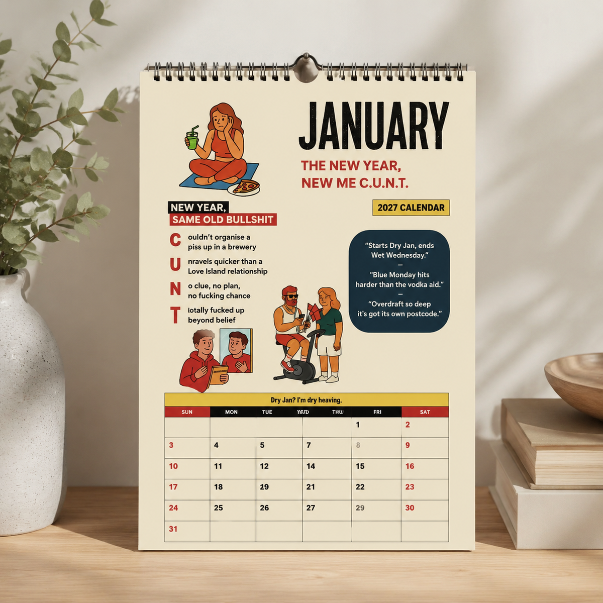 🔥The C.U.N.T. 2027 Wall Calendar – 12 Months of Pure Unfiltered Chaos
