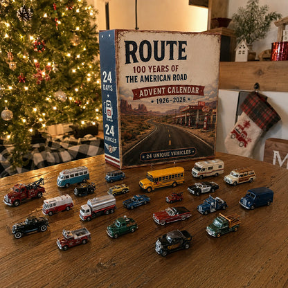 ✨ Route 66 Centennial Advent Calendar – 24 Days of American Road Legends | 1926–2026 Collector’s Edition