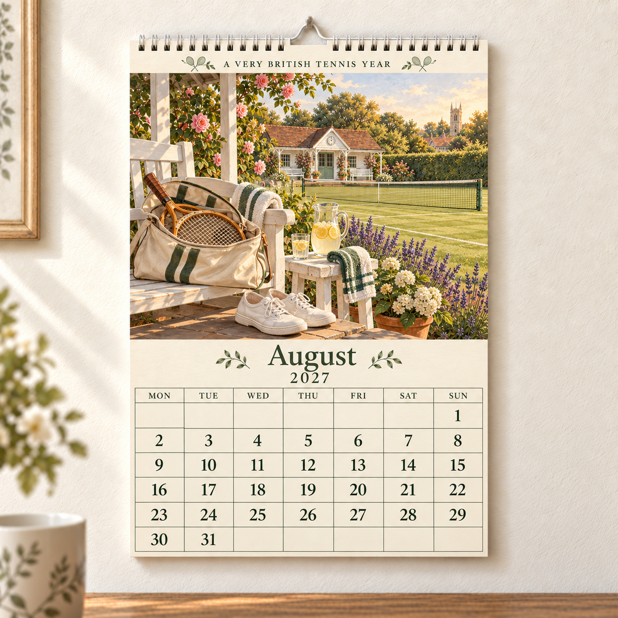 A Very British Tennis Year – 2027 Wall Calendar
