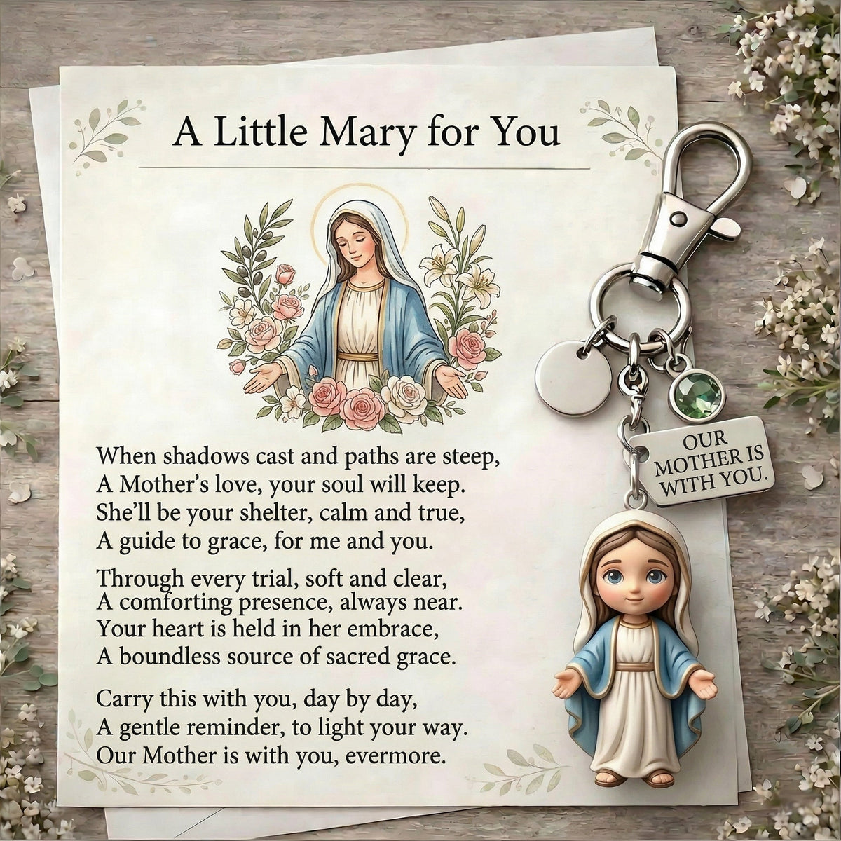 'A Little Jesus for You' - Comforting Pocket Reminder Keychain & Poem Card Gift Set 🌟🙏