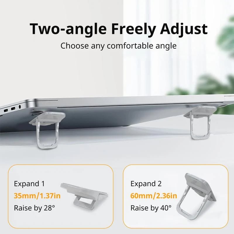 🎉✨2 Pack Adjustable Invisible Laptop Stands,Zinc Alloy  Structure