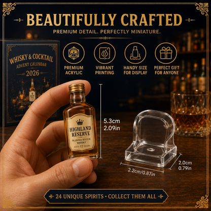 🎄 Last Day 49% OFF – 🥃 Whisky & Cocktail Advent Calendar 2026 | 24 Days of Premium Spirits & Cocktail Inspired Acrylic Collectibles 🎁