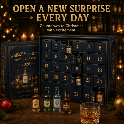 🎄 Last Day 49% OFF – 🥃 Whisky & Cocktail Advent Calendar 2026 | 24 Days of Premium Spirits & Cocktail Inspired Acrylic Collectibles 🎁