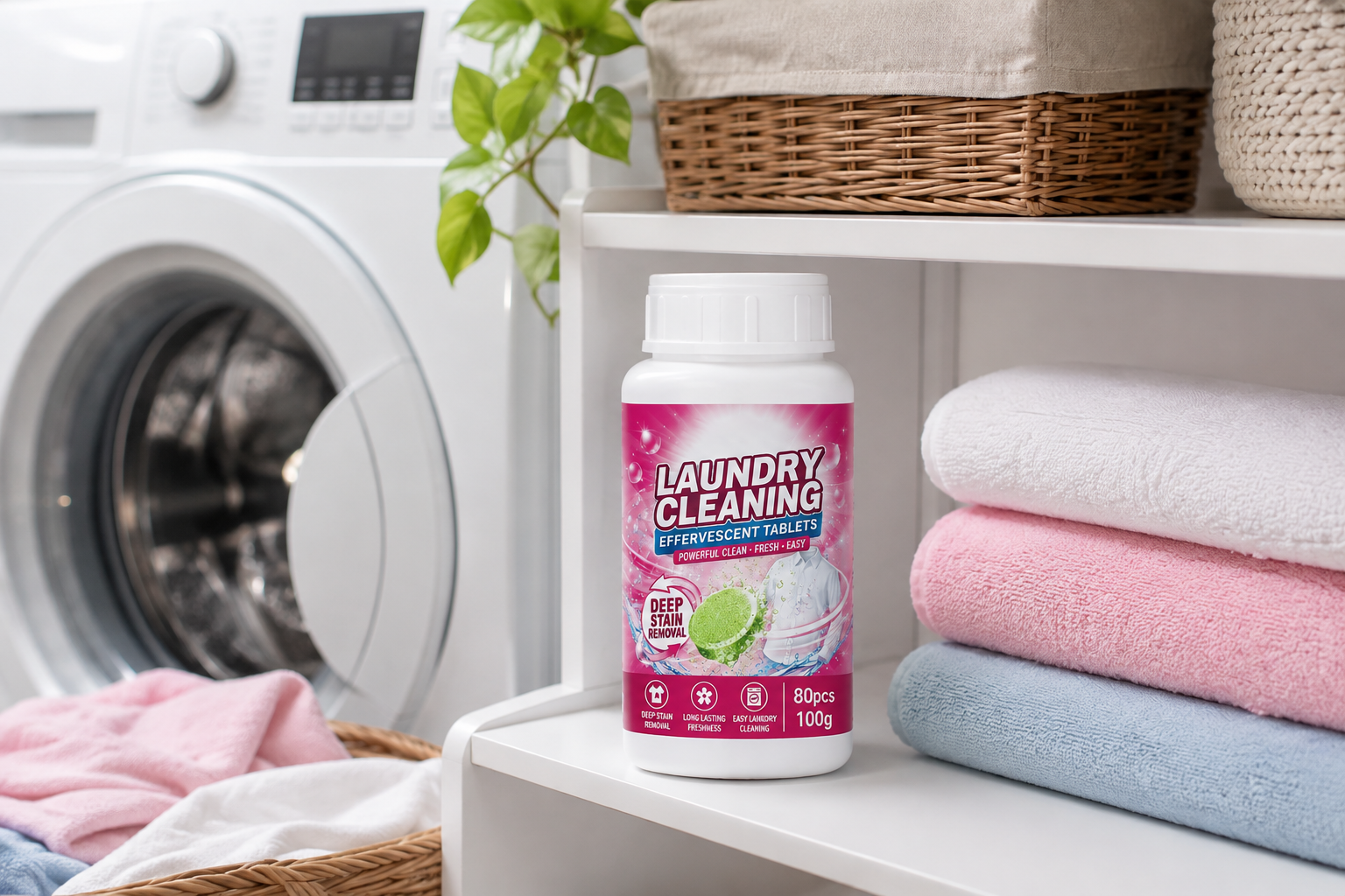 Easy‑Store Bottle Pack Laundry Tabs