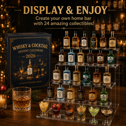 🎄 Last Day 49% OFF – 🥃 Whisky & Cocktail Advent Calendar 2026 | 24 Days of Premium Spirits & Cocktail Inspired Acrylic Collectibles 🎁