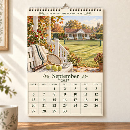 A Very British Tennis Year – 2027 Wall Calendar