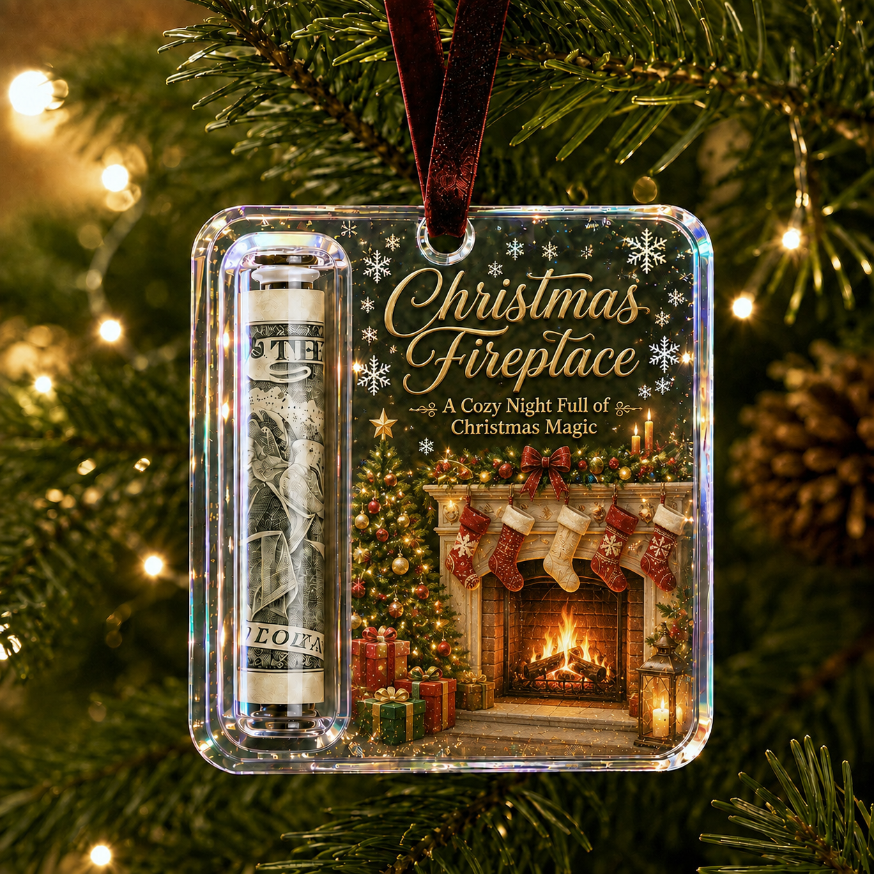 🔥Last 40pcs🎉-✨🎄Christmas Cash Gift Holder Ornament