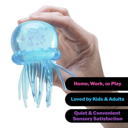 NeeDoh Schylling Jelly Squish – Soft Gel-Filled Sensory Squeeze Toy for Home, Office & Travel