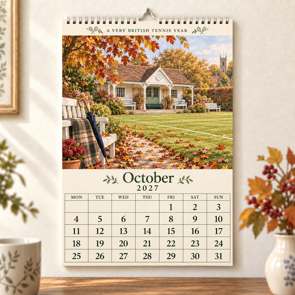 A Very British Tennis Year – 2027 Wall Calendar