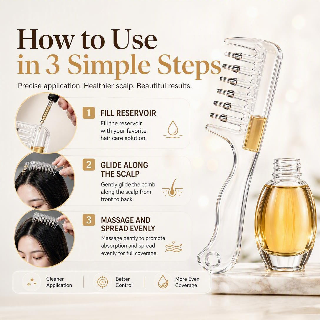 Scalp Serum Applicator Comb