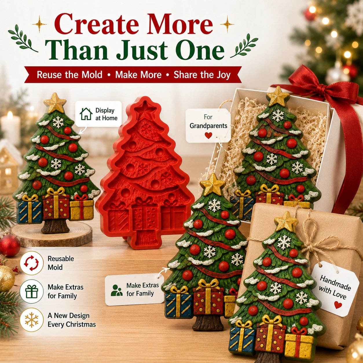 🏆 Limited-Time Promo: 49% OFF!🎖️ - 🎄 DIY Christmas Tree Mold & Paint Craft Kit