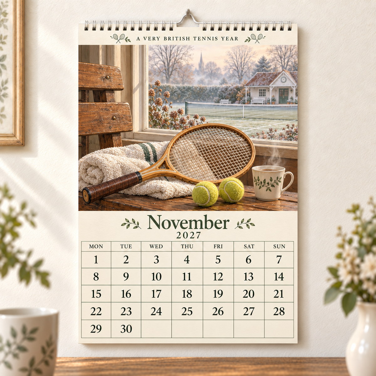 A Very British Tennis Year – 2027 Wall Calendar