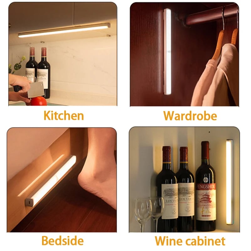 🔥Only $8.99 Last Day Promotion!💡 Punch-free Smart Sensor Magnetic Rechargeable LED Lights