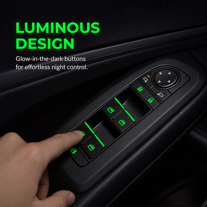 💡Car Window Lift Switch Luminous Stickers - Colorful Night Glow Warning Button Decal