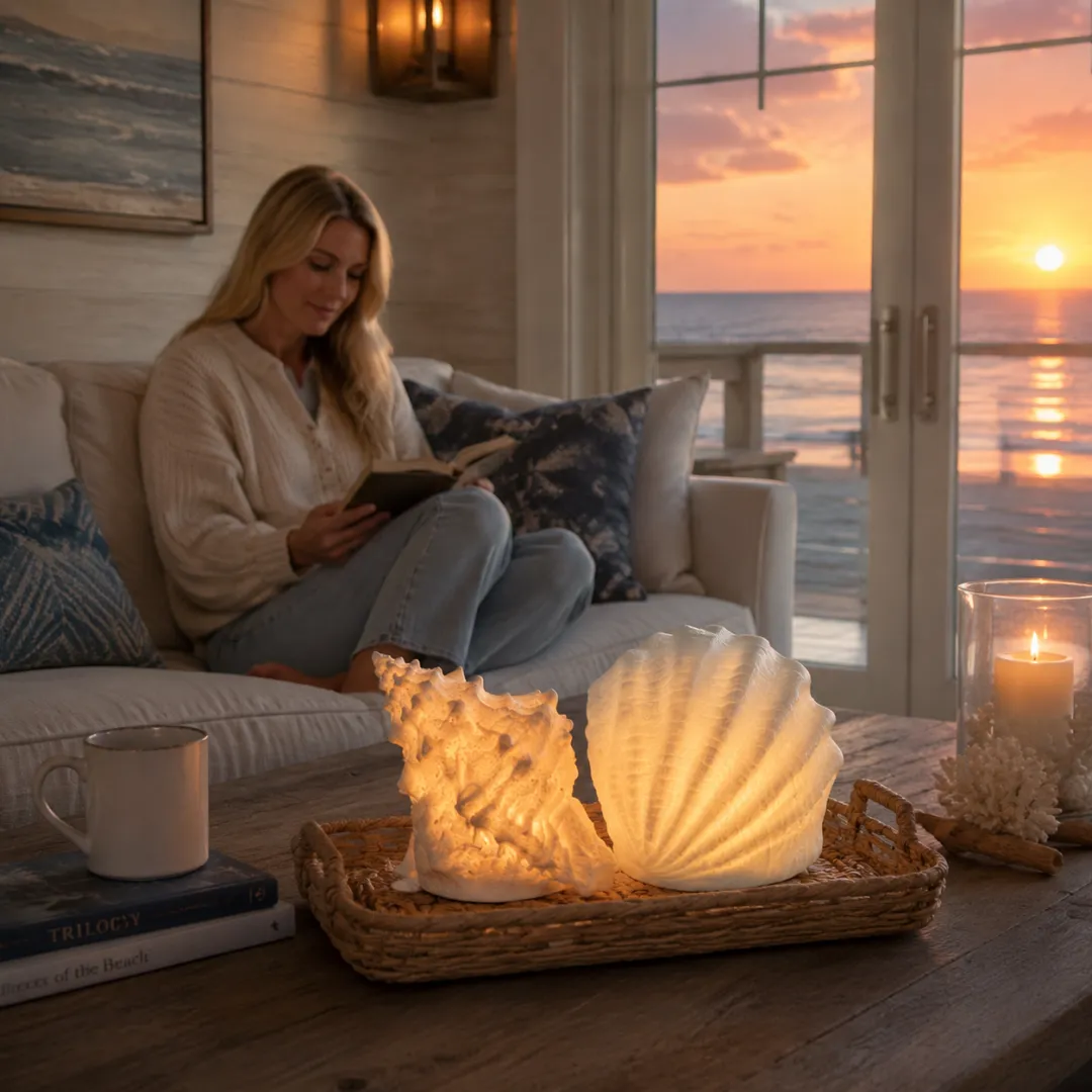 🐚Coastal Afterglow Shell & Conch Light Set