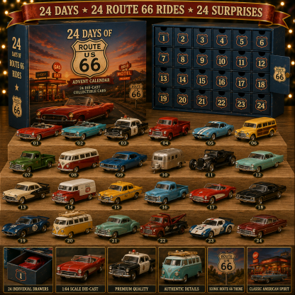 24 Days of American Car Legends Advent Calendar – 24 Die-Cast Collectibles