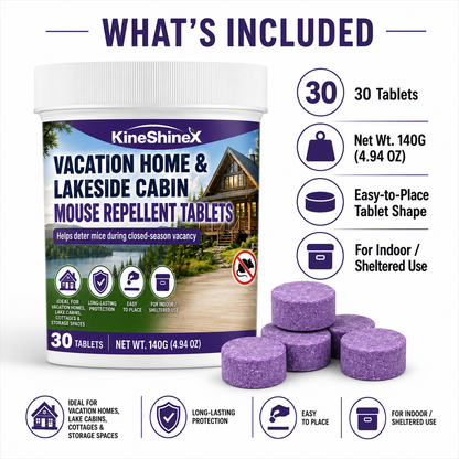 Vacation Home & Lakeside Cabin Mouse Repellent Tablets