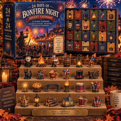 CHRISTMAS KICKOFF 49% OFF - 2026 Days of Bonfire Night Blind Box - 24-Day Festive Countdown, Bonfire Night Themed Collectible Miniatures Blind Box - Gift For Festival Lovers