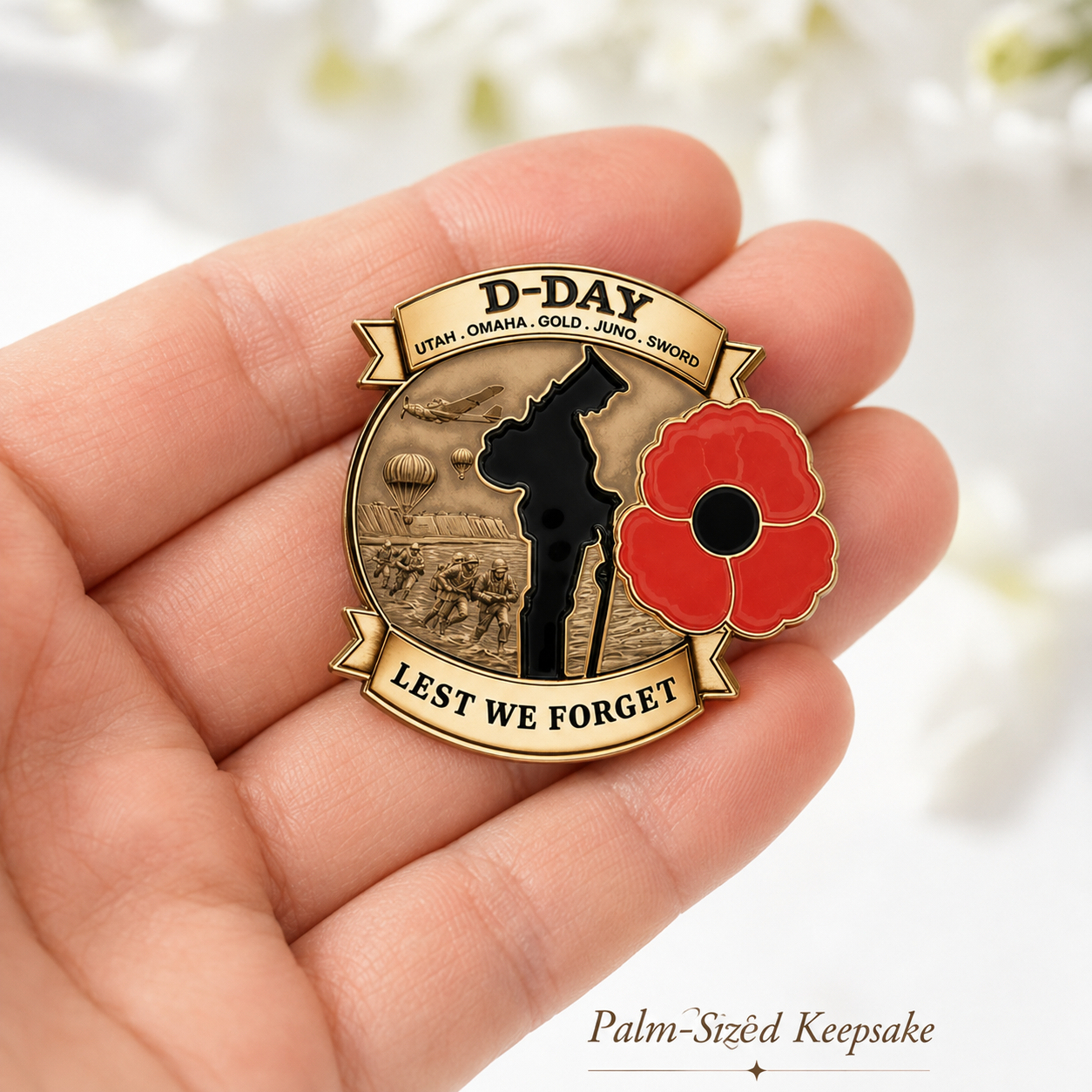 Limited Edition D-DAY 80th Anniversary Commemorative Brooch