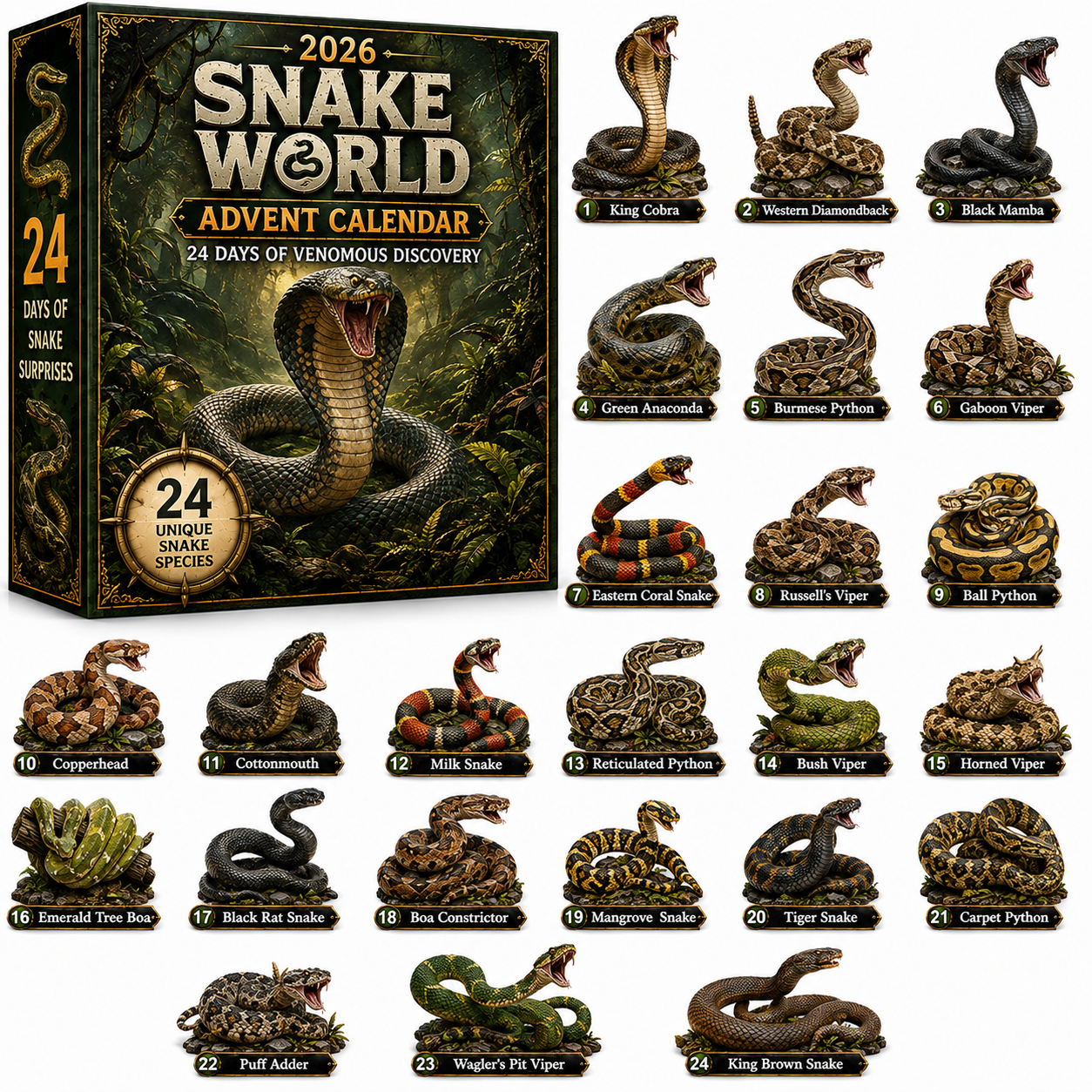 2026 Snake World Advent Calendar – 24 Days of Wild Snake Discoveries