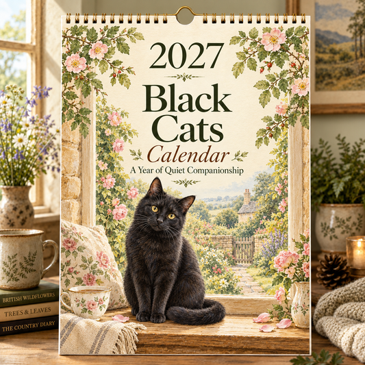 2027 Black Cats Calendar｜A4 Hanging Calendar