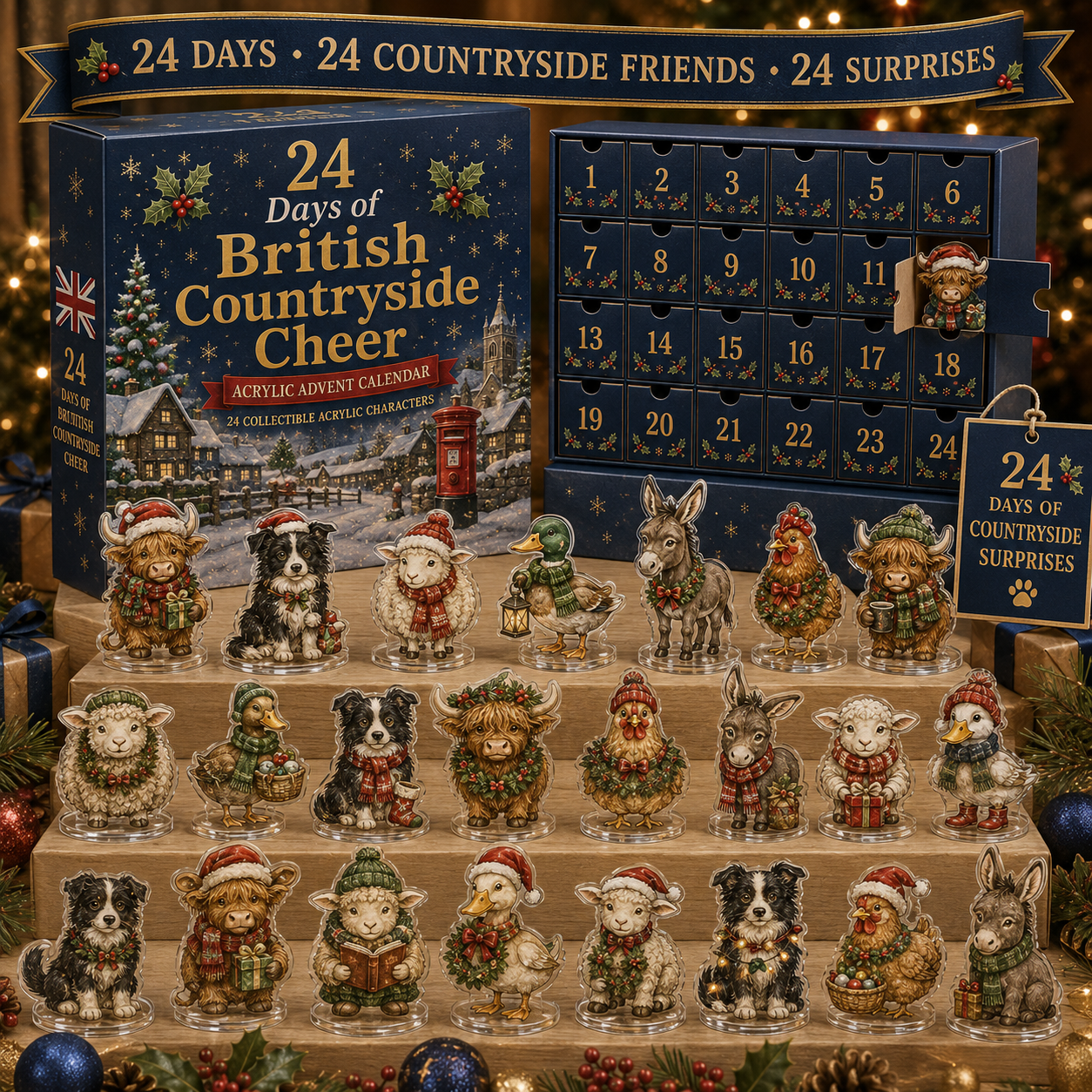 🎄 Last Day 49% OFF – British Garden Friends Advent Calendar 2026 | 24 Days of Garden Wildlife with 24 Unique Acrylic Animal Collectibles 🎁