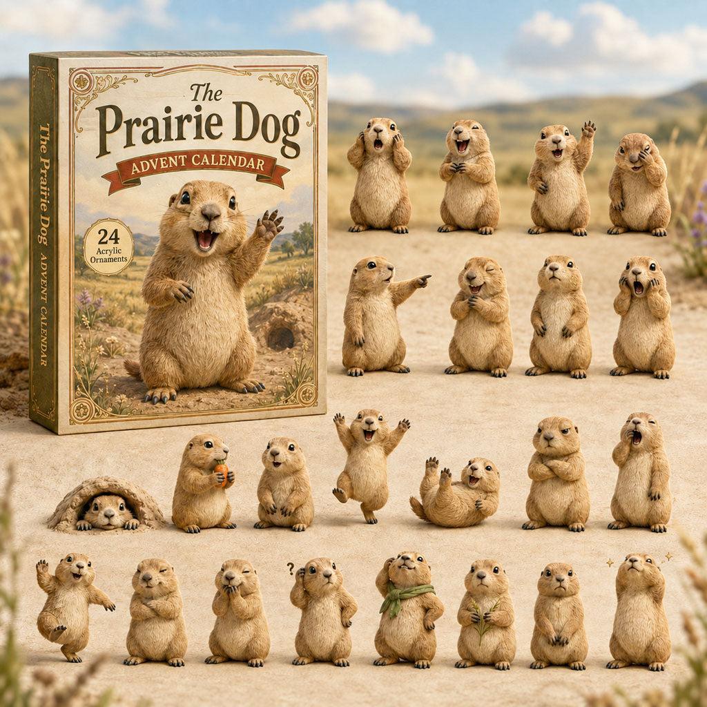 2026 Prairie Dog Magic Advent Calendar – 24 Playful Acrylic Ornaments, Christmas Gift for Animal Lovers