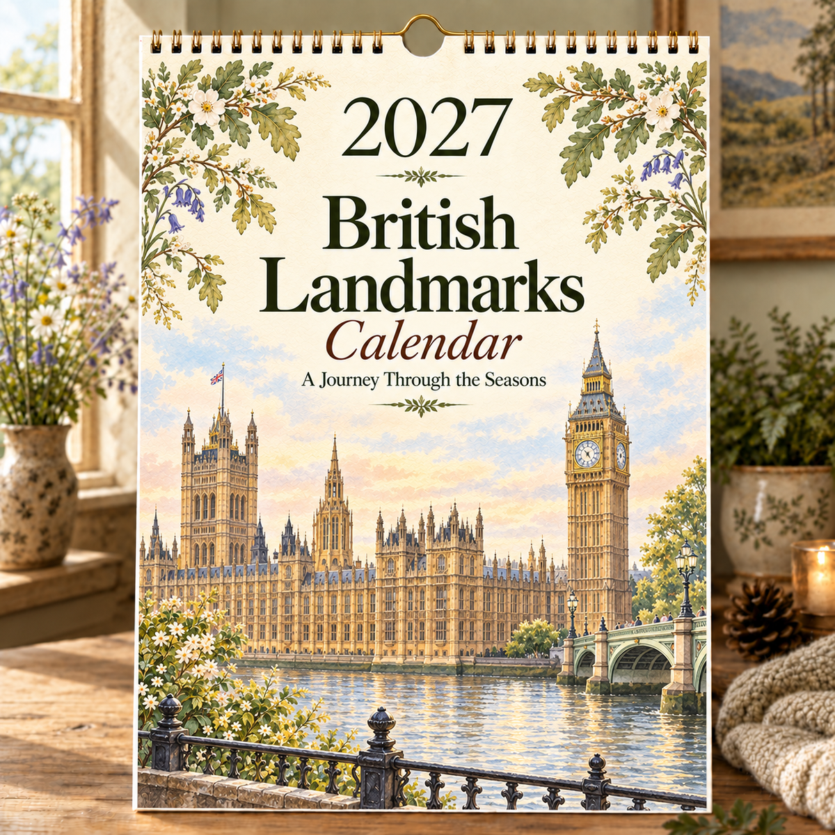 2027 British Landmarks Calendar｜A4 Hanging Calendar
