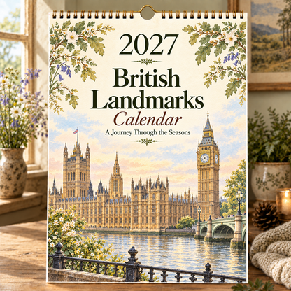 2027 British Landmarks Calendar｜A4 Hanging Calendar
