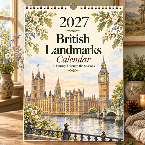 2027 British Landmarks Calendar｜A4 Hanging Calendar