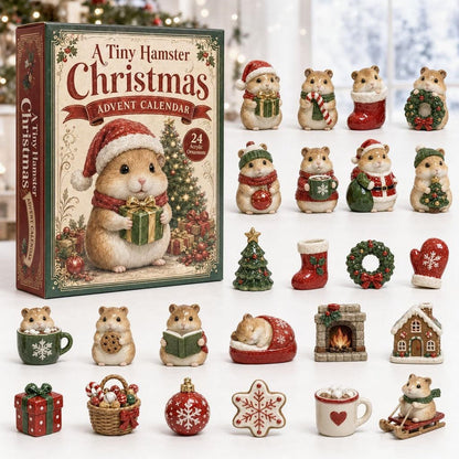 2026 A Tiny Hamster Christmas Advent Calendar – 24 Festive Acrylic Ornaments & Cosy Little Surprises