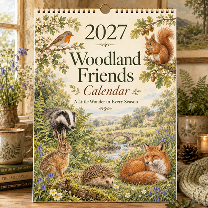 2027 Woodland Friends Calendar｜A4 Hanging Calendar