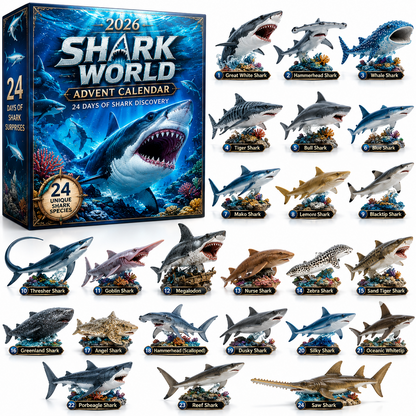 🔥49% Off Today Only-🦈 2026 Shark World Advent Calendar