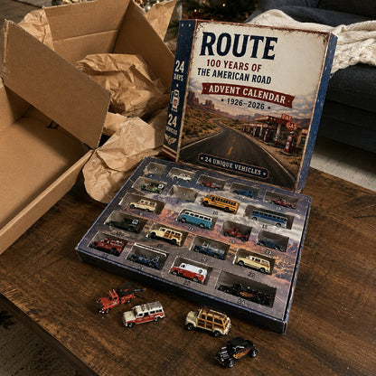 ✨ Route 66 Centennial Advent Calendar – 24 Days of American Road Legends | 1926–2026 Collector’s Edition
