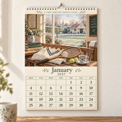 A Very British Tennis Year – 2027 Wall Calendar
