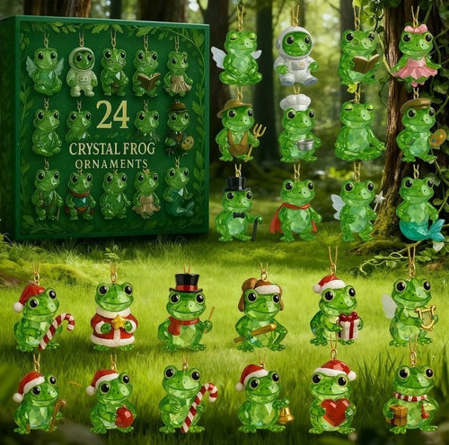 CHRISTMAS KICKOFF: 48% OFF – 2026 Crystal Frog Christmas Advent Calendar – 24 Days of Magical Frog Surprises, Collectible Acrylic Ornament Blind Box – Gift for Nature Lovers