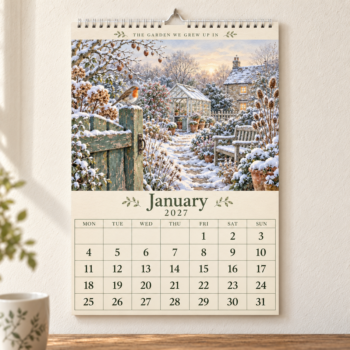 The Garden We Grew Up In – 2027 British Garden Wall Calendar