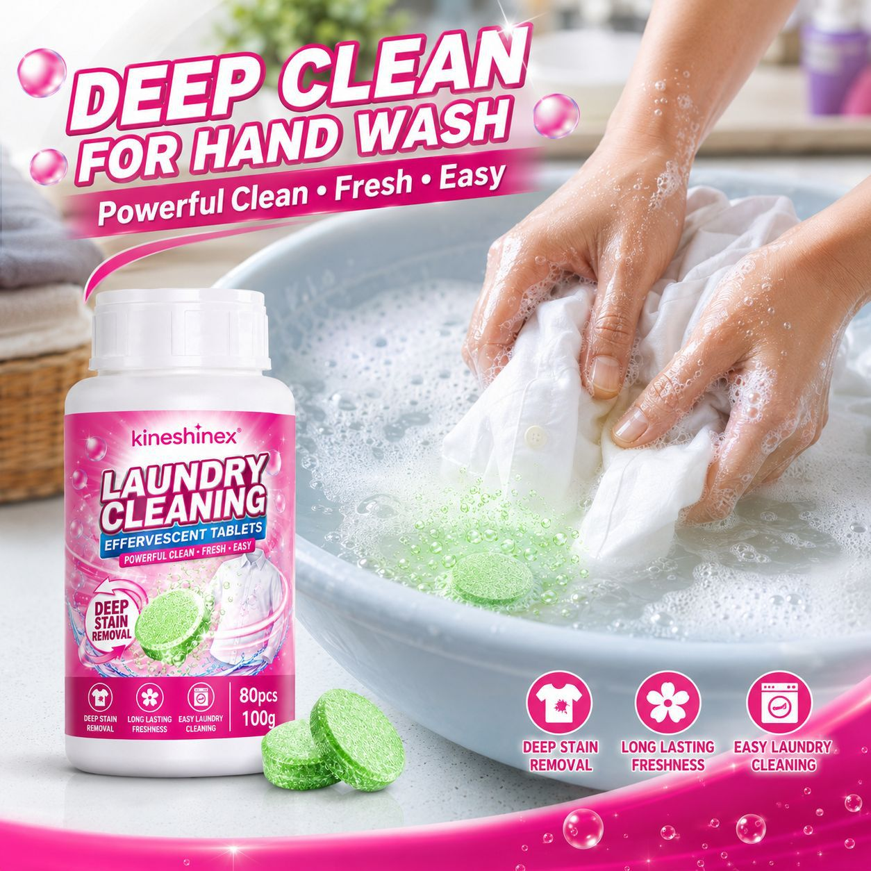 Laundry Cleaning Effervescent Tablets