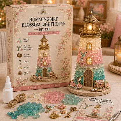 💥 LAST DAY 49% OFF - 💙 DIY Sea Glass Lighthouse Kit – Light-Up Coastal Craft & Handmade Home Decor